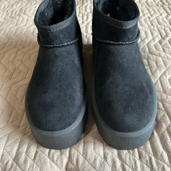 Black Platform Ankle Boots - Picture 2 of 4